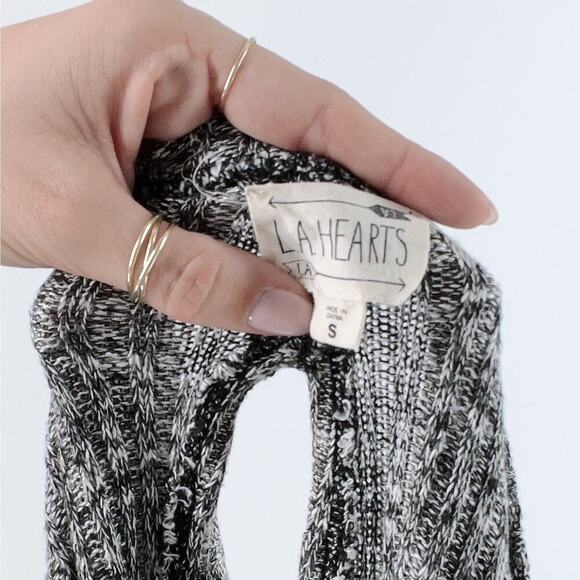 LA Hearts Heathered Open Back Long Sleeve Sweater Size Small - Picture 3 of 3